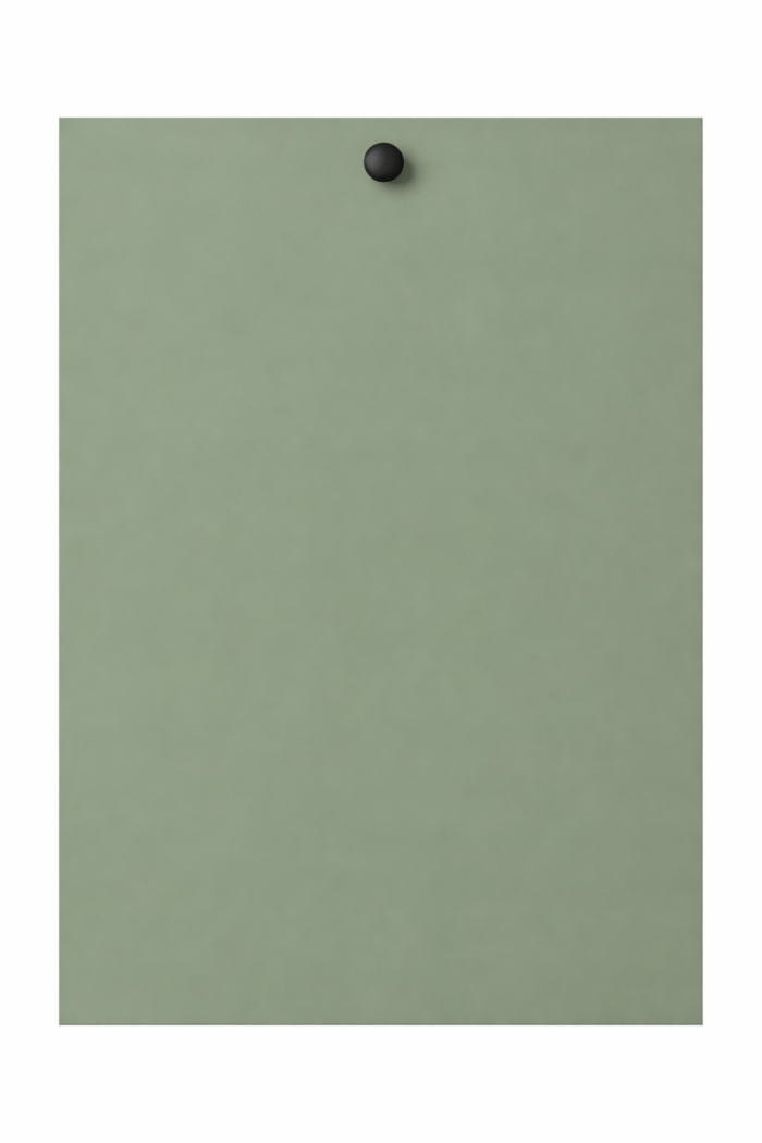 Groene kastdeur met zwarte knop